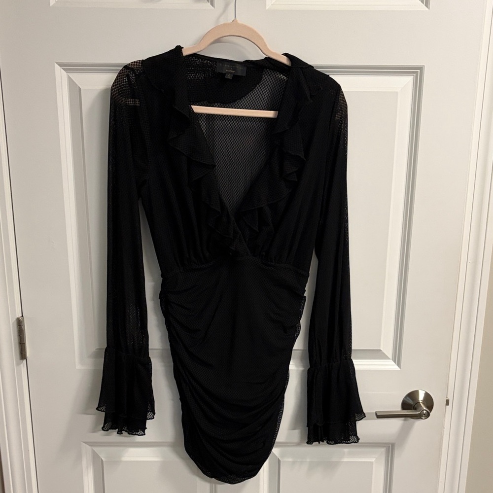 Michael Costello Black Long Sleeve Dress